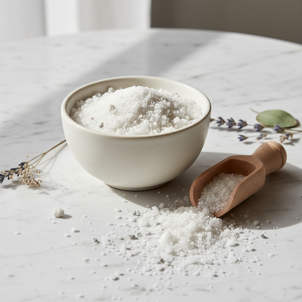 Mineral-rich magnesium bath salts for post-workout recovery