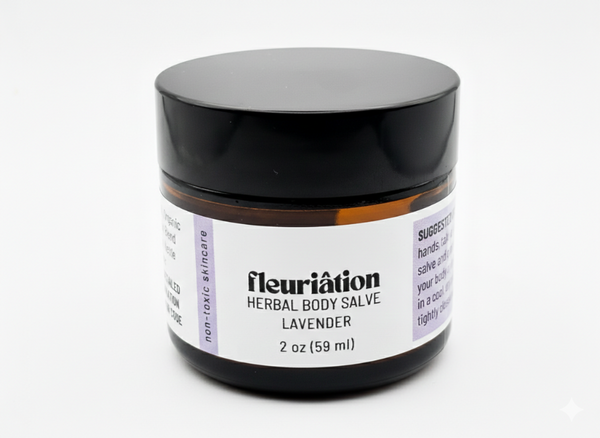 Restore & Renew Herbal Salve by Fleuriation with red clover, plantain, and nettle